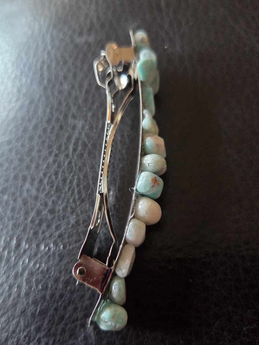 Handcrafted Amazonite Hair Clip